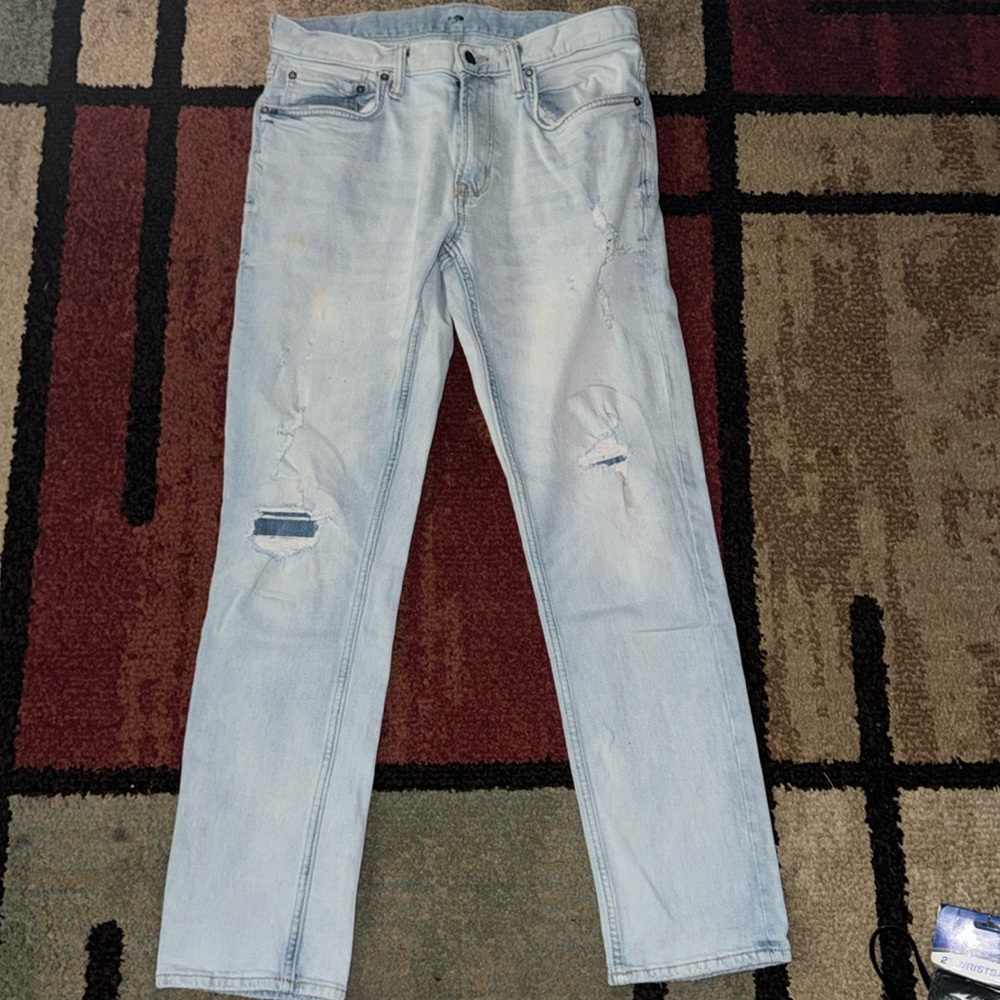 Mens Old Navy‎ Slim Super Light Distressed Jeans